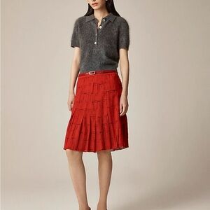 J. Crew Vibrant Red A-Line Skirt